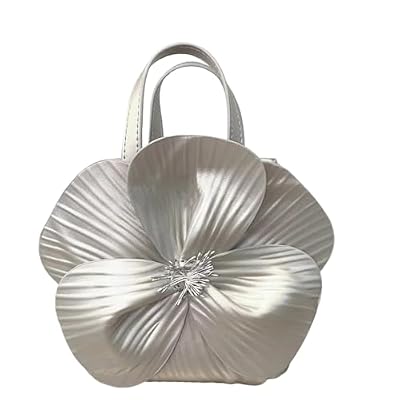Pochette da donna con motivo floreale, borsa creativa da donna, pochette floreale per feste, matrimoni, borse da sposa, Argento