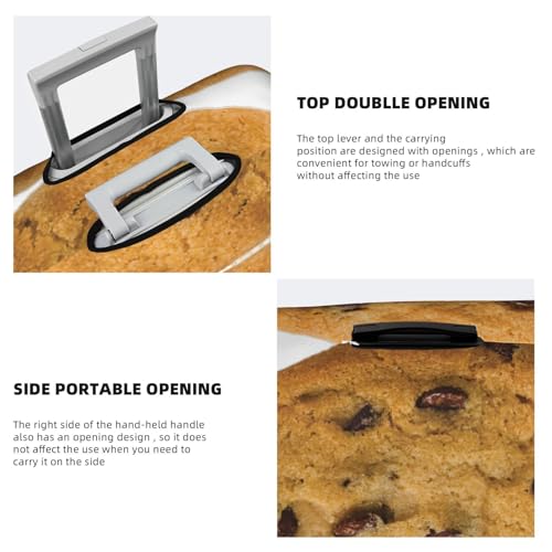 Housse de bagage Large blanc avec imprimé biscuit chocolat pour protéger vos valises de vacances - 5