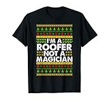 Obtén este regalo de techo de estilo navideño feo para tus amigos, colegas, hermano o hermana en aniversario de trabajo o Navidad. Difunde sonrisas y felicidad en Navidad con este divertido regalo, soy un techador no un mago.