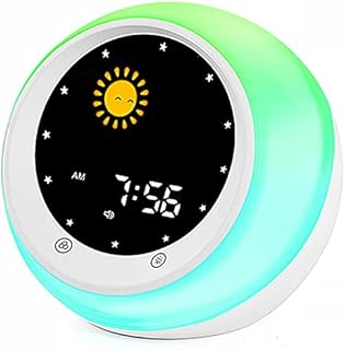 I.CODE Sun & Moon Rise Kids Alarm Clock, Children's Sleep Trainer ,Sleep Sound