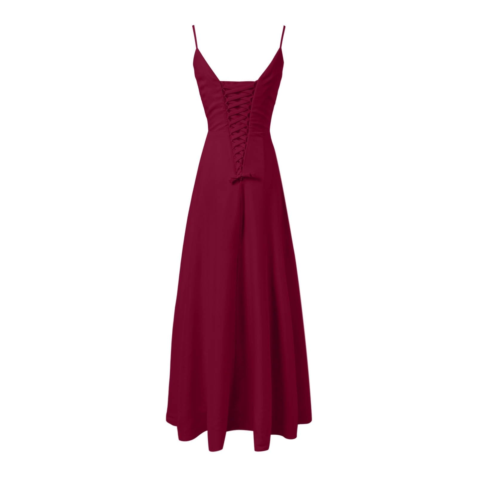 Generisch Robe de soirée pour femme - Longue robe de bal - Robe de cocktail élégante - Robe de demoiselle d'honneur - Robe de fête - Robe de bal - Robe de bal - Robe festive - Longueur au sol