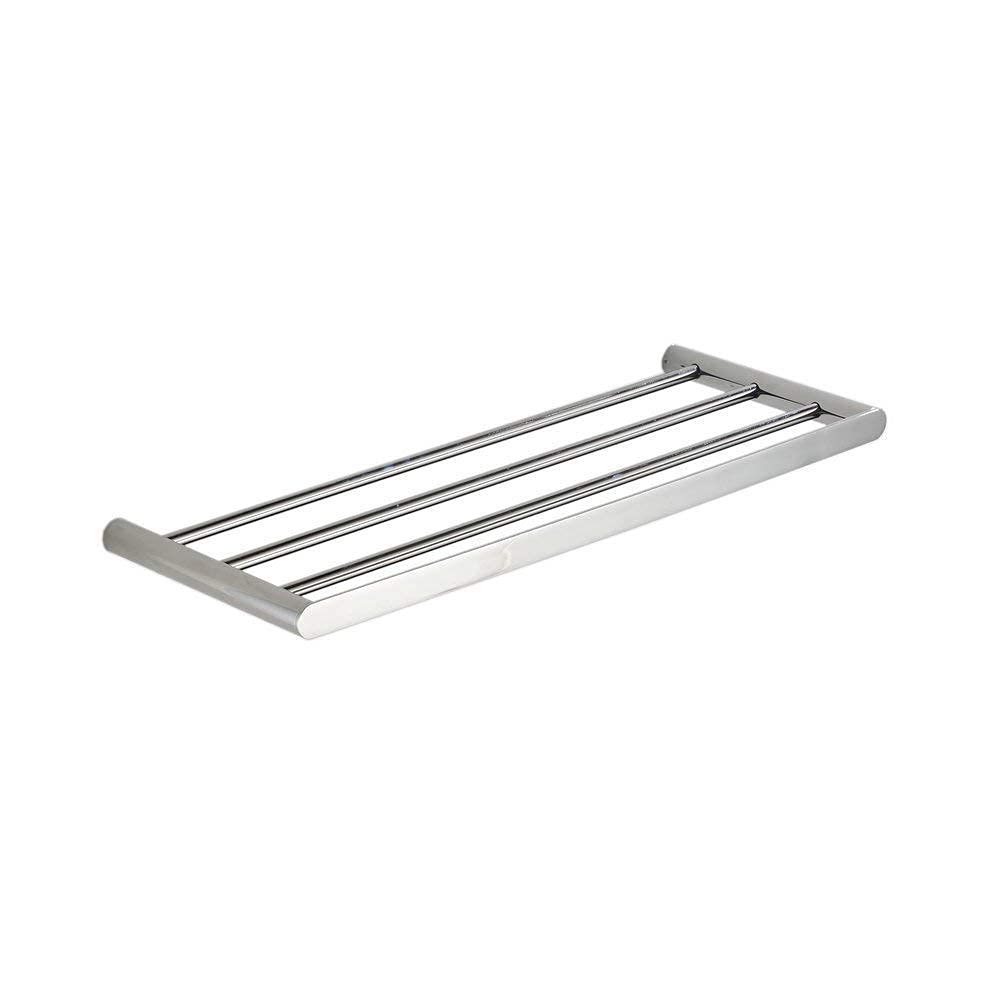 Bathroom Bath Towel Rack Shelf In Polished Chrome - Stainless Steel Oval Style,Bath Towel Rack