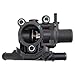 TRQ Thermostat Housing Water Neck Compatible with 1999-00 Ford Contour 2.0L 2002-04 Focus SVT 2001-02 Mercury Cougar 2.0L 1999-00 Cougar 2.0L 99-00 Mystique 2.0L with Clip-In Style ECT Sensor