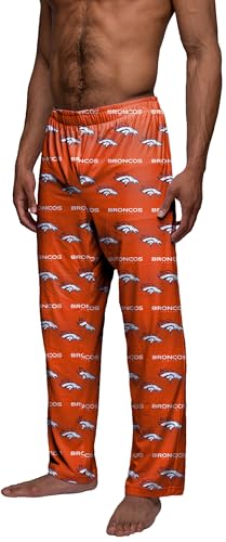 FOCO Denver Broncos Men's Scatter Pattern Pajama Lounge Multi Color Pants2
