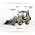 Wheel Backhoe Loader Tractor with Hydraulic Front Loader and Rear Excavator, Multi-Purpose Mini Machine for Small Contractors Landscaping and Site Preparation