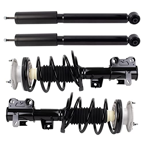 Image of TRQ Front and Rear Complete Strut Assembly & Shock Absorber Kit Complete Strut & Coil Spring Assembly Compatible with 2013-2019 Cadillac ATS All Wheel Drive