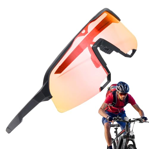 Genérico Cycling Sunglasses, Road Bike UV Protection Eyewear, 0.26x1.97 Inch Polarized Sports Glasses with Anti-Glare Coating, Lightweight Frame for Running, Hiking, Driving, Travel, Riding