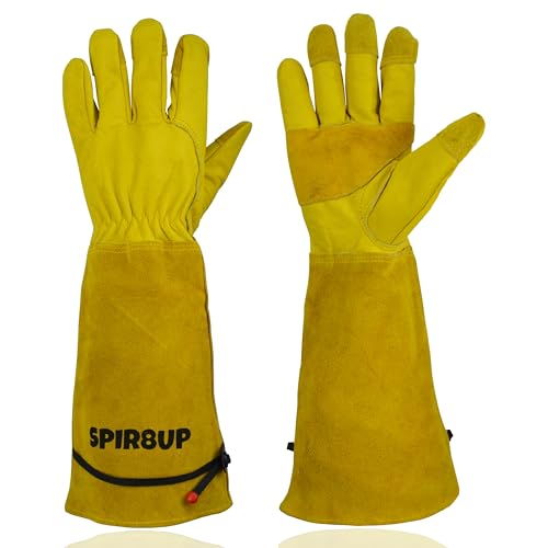 SPIR8UP Cowhide Rose Pruning Gloves