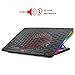 immagine 3EMPIRE GAMING Airboost - Base di Raffreddamento per PC Portatile Compatibile da 12 a 17 Pollici - 1 Potente Ventola Silenziosa-Controller LCD-5 Altezze Regolabili-Retroilluminazione a LED RGB-USB