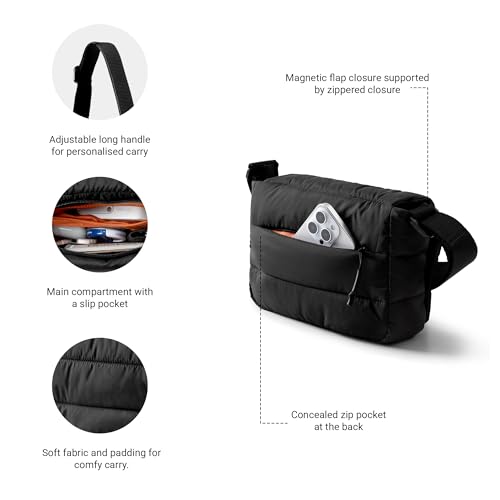 Image of DailyObjects Printed Retreat Sling Crossbody Bag For Girls, Men and Women| Crafted with soft-touch Polyester | One Spacious Main Zippered Compartment and Two Deep Slip Pockets | Detachable Strap