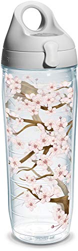 Tervis Tumbler Cherry Blossom Wrap Water Bottle with Lid , Clear – 1097094