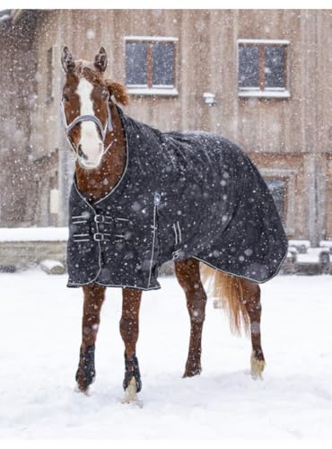 RIDING WORLD Manta Impermeable Forrada de vellón para Caballos Oxford