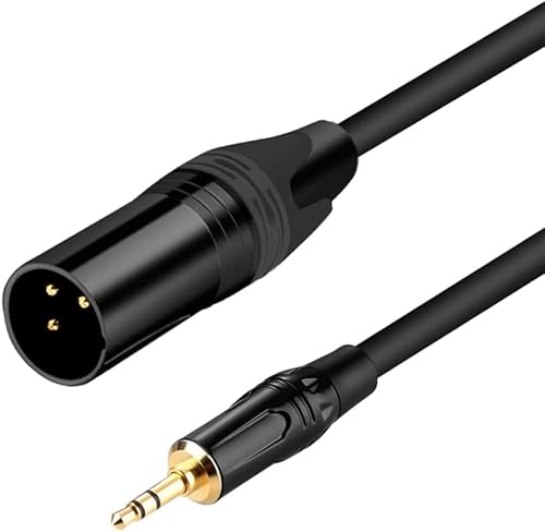 3.5mm to XLR Cable, 10 FT XLR to 3.5mm Unbalanced 1/8 inch Mini Jack Stereo to X