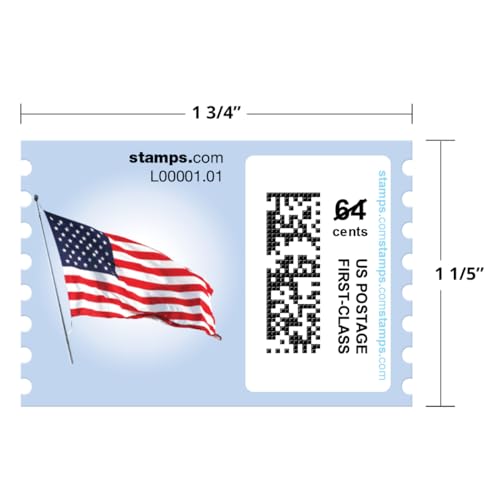 American Flag NetStamps Blank Mailing Labels for Postage | 5 Sheets, 120 Labels | Use with Stamps.com & Endicia | Inkjet & Laser Printers | Business, Personal, Home Office Shipping Supplies