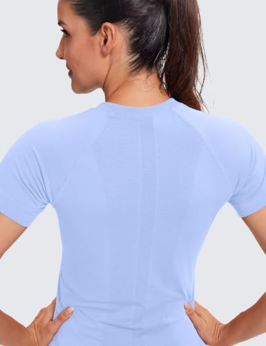 Image of MathCat Seamless Short Sleeve Workout Tops for Women