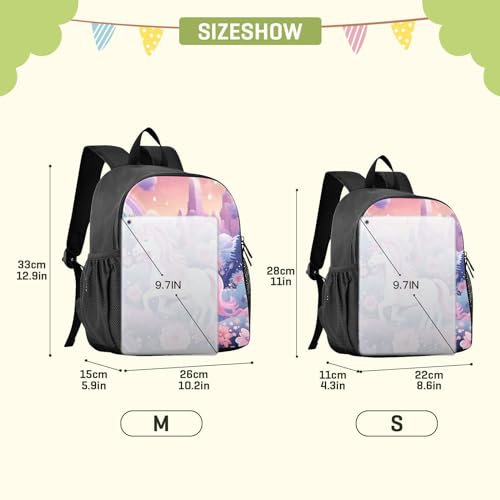 Unicorn Purple Floral Kids Backpack Preschool Toddler Bookbag for Girls Boys Mini Kindergarten School Bags S 208505562