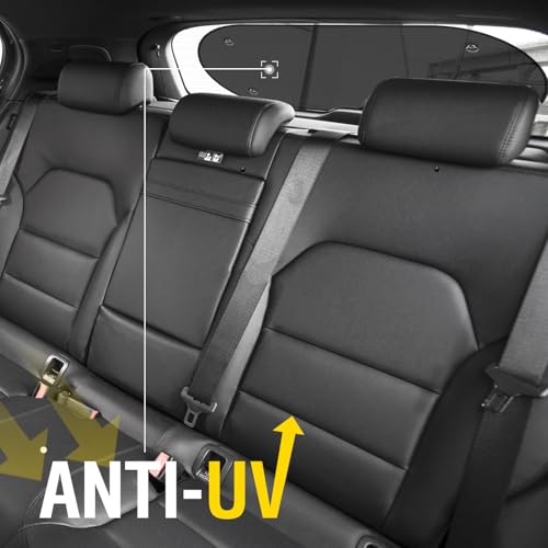 Auto Sonnenschutz Heckscheibe Faltbare Mesh UV Schutz Sonnenblende Universal Autofenster Sonnenschutz Kinder Heckscheibenblende mit 4 Saugnäpfen 100x50cm