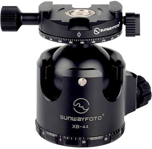 SUNWAYFOTO XB-44DDHi Tripod Ball Head w Arca Compatible Panning QR Clamp Low Profile 88lb Max Load