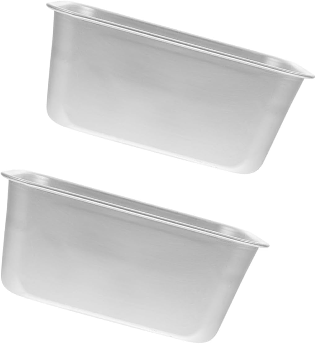 2pcs Aluminum Alloy Bread Loaf Pan Mold Set Nonstick Loaf Baking Molds for Household Kitchen Sturdy Cake and Bread Baking Pans for Toast
