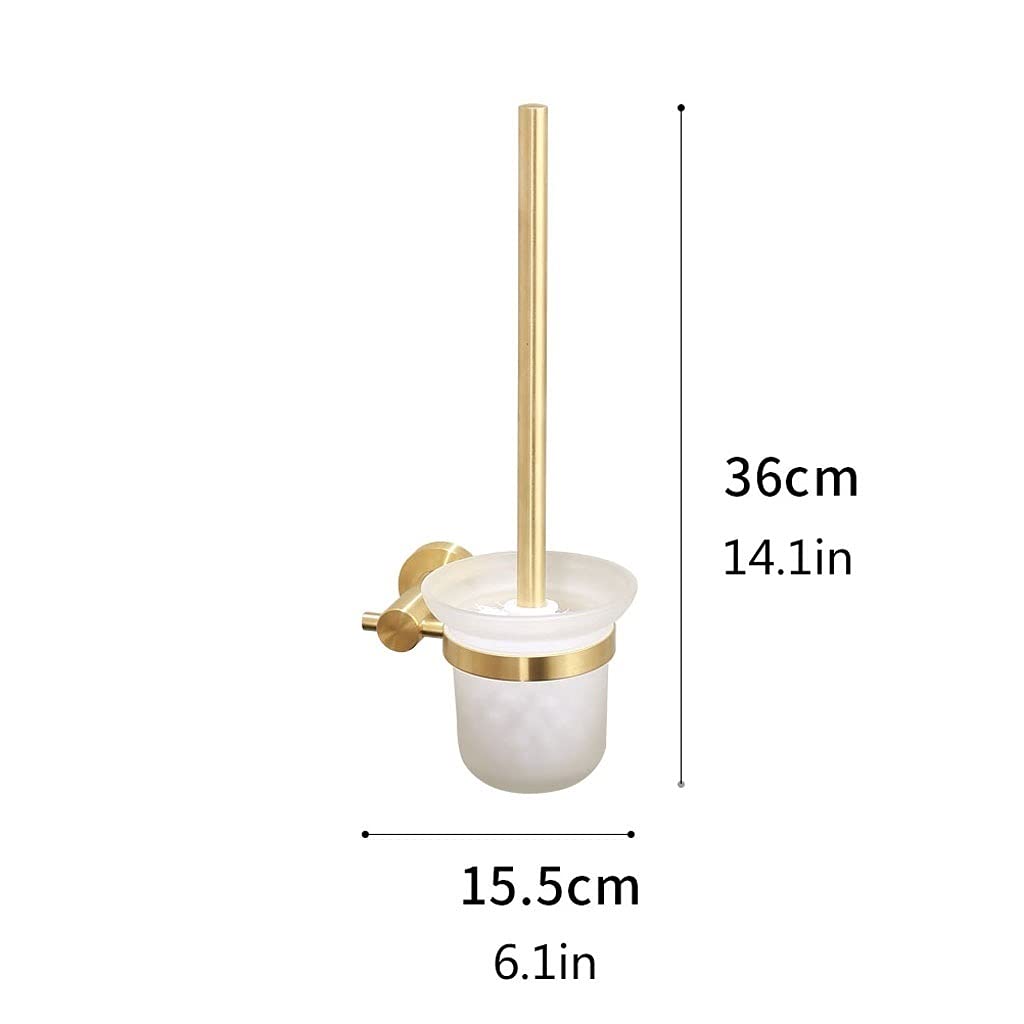 Uchwyt na szczotkę toaletową Szczotka do WC naścienna Szklany korpus Szczotka do WC Nowoczesny Design Szczotka do WC Domowe Czyszczenie Łazienki Złoty Zestaw Szczotek Wc Uchwyty na szczoteczki toaleto