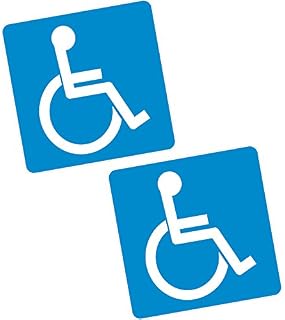 2 x Disability Blue Badge Vinyl Sticker 4" 100mm Sq. Car Van Home Motability
