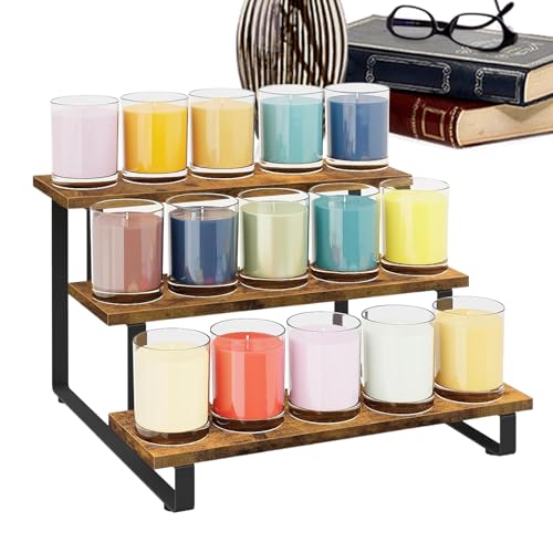 Wood Display - Estante de 3 niveles de productos | Bandejas de madera de mostrador | Stand de pantalla escalonada | Riser de exhibición minorista recta portátil para eventos de hosting de cocina Wood Display - Estante de 3 niveles de productos | Bandejas de madera de mostrador | Stand de pantalla escalonada | Riser de exhibición minorista recta portátil para eventos de hosting de cocina