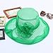 Produktbild Hochzeitshut Frauen-Organza Kirche Kentucky Derby Fascinator Brauttee Partei-Hochzeit Hat-Dame Kirche Hüte Frauen Kräuselt Hochzeits-Hut, 7 Farben (Color : Green)