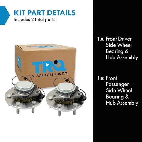 Image of TRQ Front Left and Right Wheel Bearing and Hub Assembly Set 2 Piece