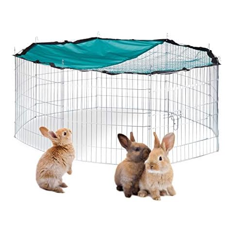 Jaula Conejo XL Relaxdays con Cubierta de Red Cover