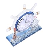 Élément décoratif : l'artisanat et le design unique en font un élément décoratif idéal pour toute maison, horloge de table vintage, roue de bateau