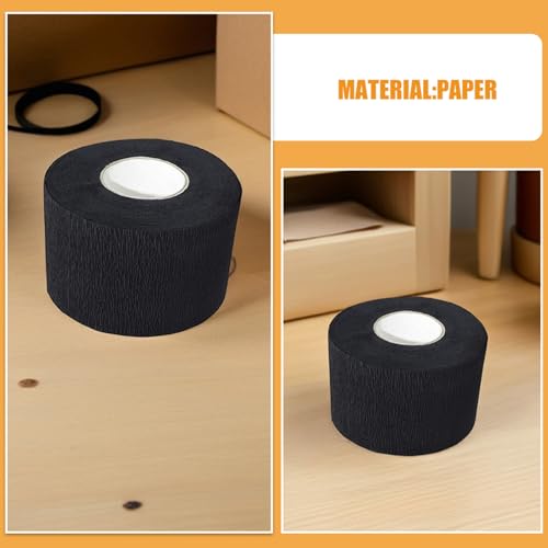 Cinta cuello de papel crepé negro para evitar pelos tiras protectoras desechables barbería 2