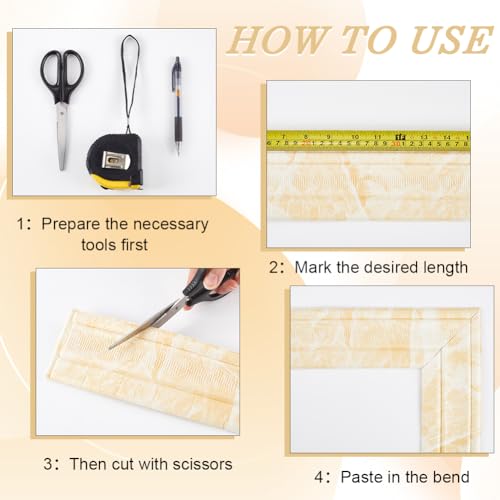 Image of GORGECFAFT 2 Rolls 91x3 Inch Crown Molding Peel and Stick Mirror Edging Frame Lines Wall Base Moccasin 3D Wall Edging Foam Flexible Wallpaper Border Ceiling Baseboard for Home DIY Furniture Home Decor