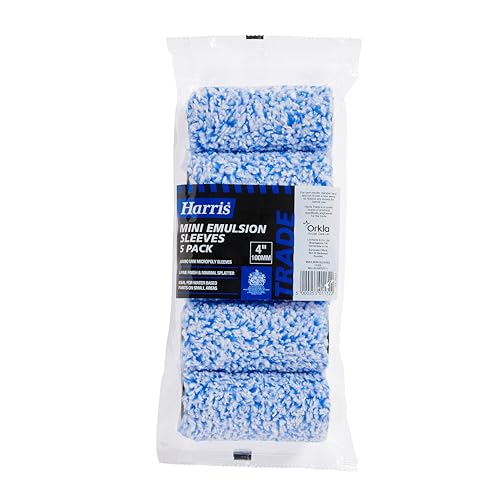 Harris Trade Jumbo Mini Roller Set Replacement Sleeves, Pack of 5, Blue - Image 2