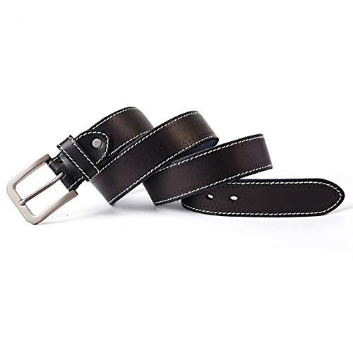 Leather Men's Belt Retro Casual Design Jeans Belt for Designer Belt High Metal Pin Buckle (Color : A, Size : 105cm) (B 115cm)4