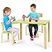 Giantex Set Tavolo e 2 Sedie per Bambini in Legno, Tavolo da Gioco per Bambini 3-10 Anni per Casa Asilo e Aule, Struttura Robusta, Facile da Pulire, Bianco/Rosa/Verde (Verde)