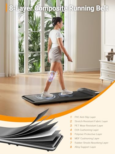 Image of WalkingPad C2 Foldable Walking Pad Treadmill, Under Desk Compact Design | Foldable design for compact storage and space saving, Smart FootSense control and LED display for easy daily walking use