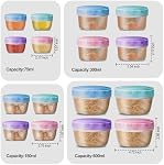 32-Piece Meal Prep Containers With Lids, 4-Size Food Storage Containers (540ml, 300ml, 150ml, 60ml), Take Out Deli Containers, BPA Free Lunch Box, Microwave, Oven, Freezer and Dishwasher