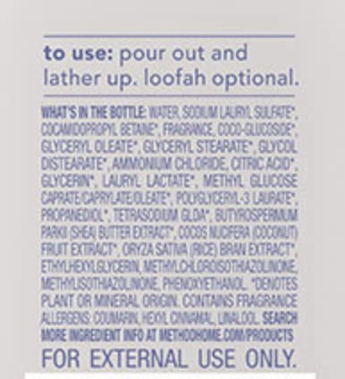 Miniatura 3 de Method Gel de baño Simply Nourish, leche de coco, arroz y manteca de karité, ingredientes a base de plantas, sin parabenos ni ftalatos, tamaño mini