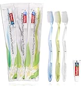 Einmal-Zahnbürsten Einmalzahnbürsten mit Zahnpasta, Einzeln Verpackt, Weiche Borste, 30 Stück