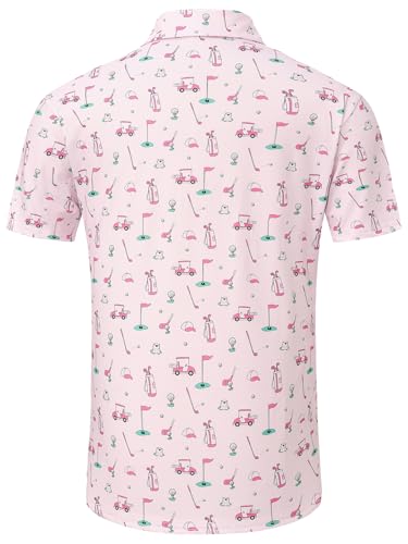 Camiseta polo para hombre de golf, divertida, de manga corta, con tecnología anti-transpiración y ajuste seco miniatura 3