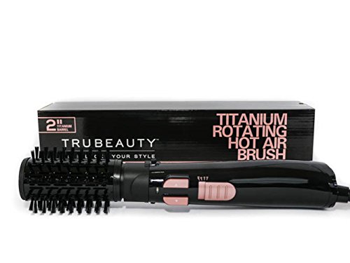 Tru Beauty Rotating Ceramic-Coated 2-in-1 Ionic Hot Hairbrush, 2-Inch Barrel