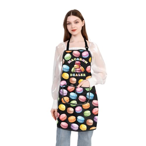 Tablier à macarons avec poches parfait pour cuisiner vos pâtisseries