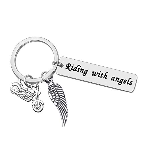 Preisvergleich Produktbild Gedenk-Schlüsselanhänger, Motorrad-Beileids-Schlüsselanhänger, Schlüsselanhänger für den Verlust eines geliebten Menschen, Ehemann, Beileidsgeschenk in Erinnerung an einen geliebten Menschen.