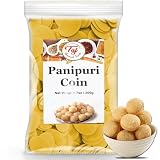 TAJ Pani Puri Coins | Flat Puri | Uncooked | Microwaveable | 7oz (200g)
