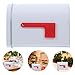 TOPPERFUN Mini Mailbox, 6x4in Small White Mailboxes Tin Letterbox, Funny Mail Box for Classroom, Playhouse, Wedding and Mail House