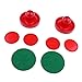 Gazechimp 2pcs Juegos de Air Hockey Pushers Embujadores +4pcs Pucks Discos de Hockey Sobre Hielo Fondo Forrado con Fieltro - Rojo, S