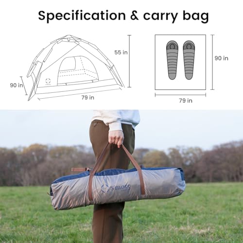 Carpa de camping Tirami S'more para 2 personas, rápida y ligera miniatura 5