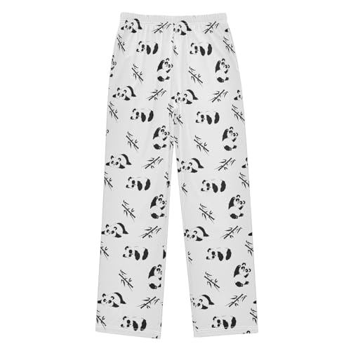 ZZXXB Lazy Panda Boys Long Pants Soft Trousers Elastic Waist Kids Lounge Bottoms with Pockets S-XL