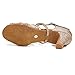 CLEECLI Women's Ballroom Dance Shoes Latin Salsa Dancing Shoes Cross Strap 2.5inch 3inch Heel ZB04(10,Glitter Gold-2.5 Inch Heel)