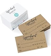 200 Appointment Reminder Cards - Kraft Style for Business, Hair Salon, Dental Office, Massage The...